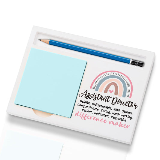 Assistant Director Office Supplies Sticky Note Holder Decor, Assistant Director Thank You Appreciation Gifts for Women Self-Stick Note Pad Holders W2B12