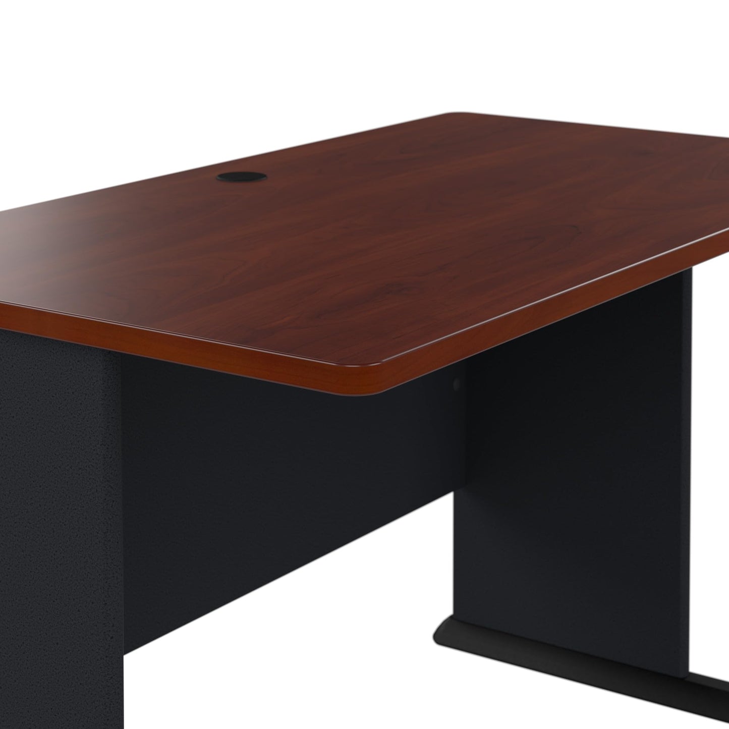 Bush Business Furniture Series A 48W Computer Desk in Hansen Cherry and Galaxy, Small Office Table for Home or Professional Workspace