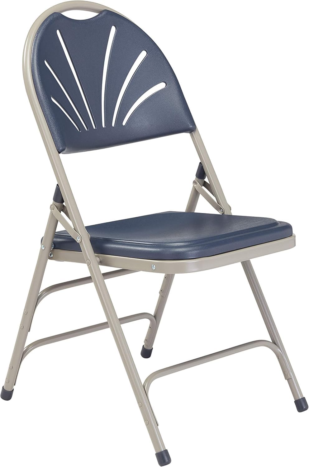 Plastic Portable Folding Chairs by National Public Seating – 1100 Series Premium Lightweight Foldable Chairs for Indoor & Outdoor, Set of 4 – Comfortable, Durable, Institutional-Grade, Blue