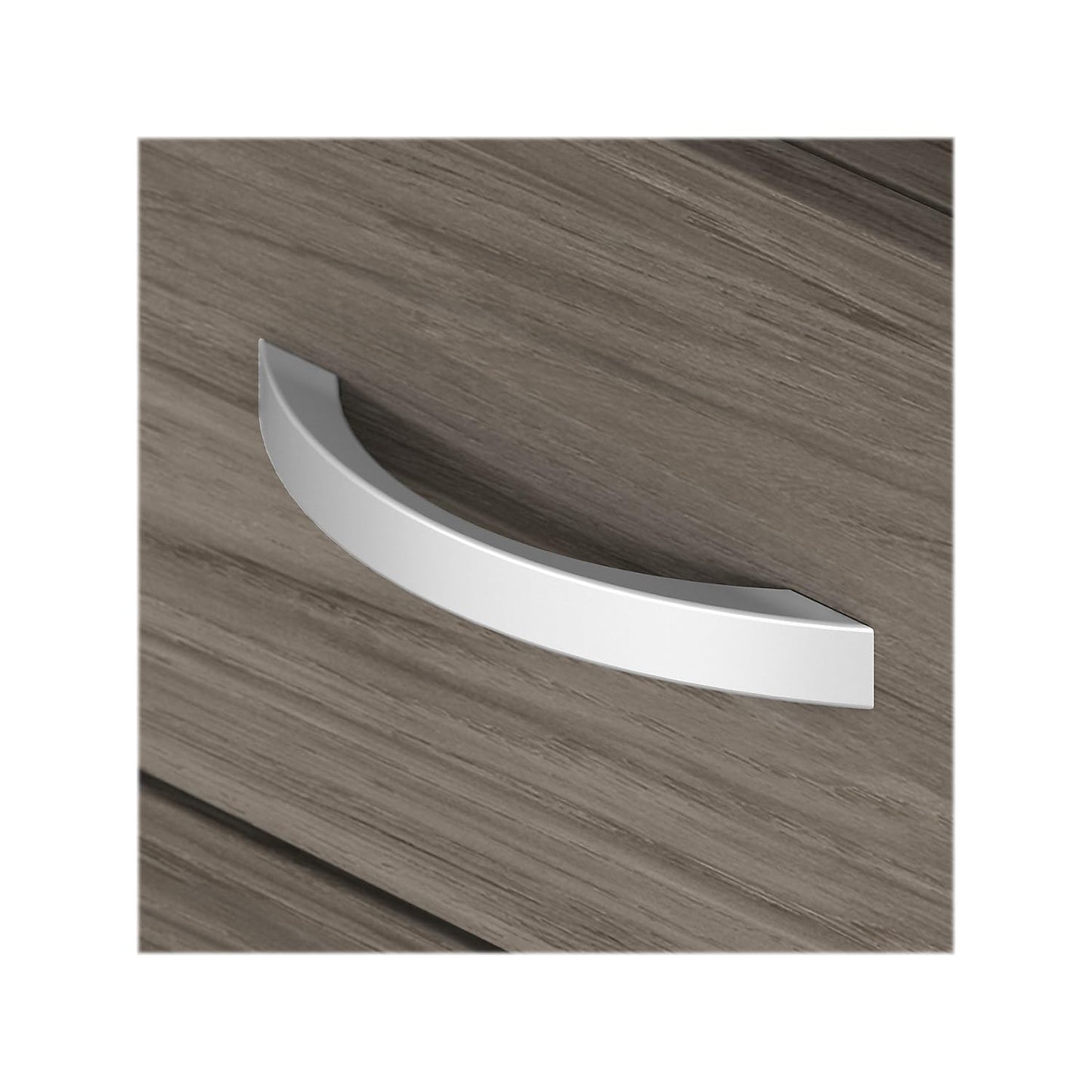 Bush Business Furniture Echo L Shaped Desk in Pure White