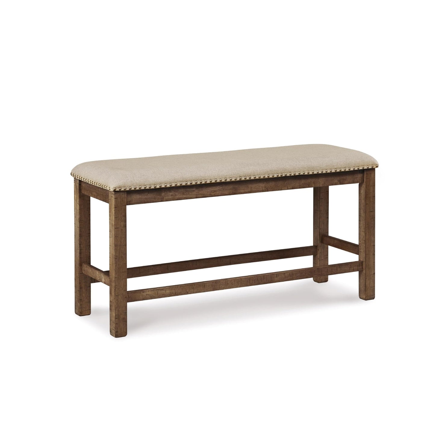 Signature Design by Ashley Morriville Counter Height Upholstered Dining Room Bench, Brown