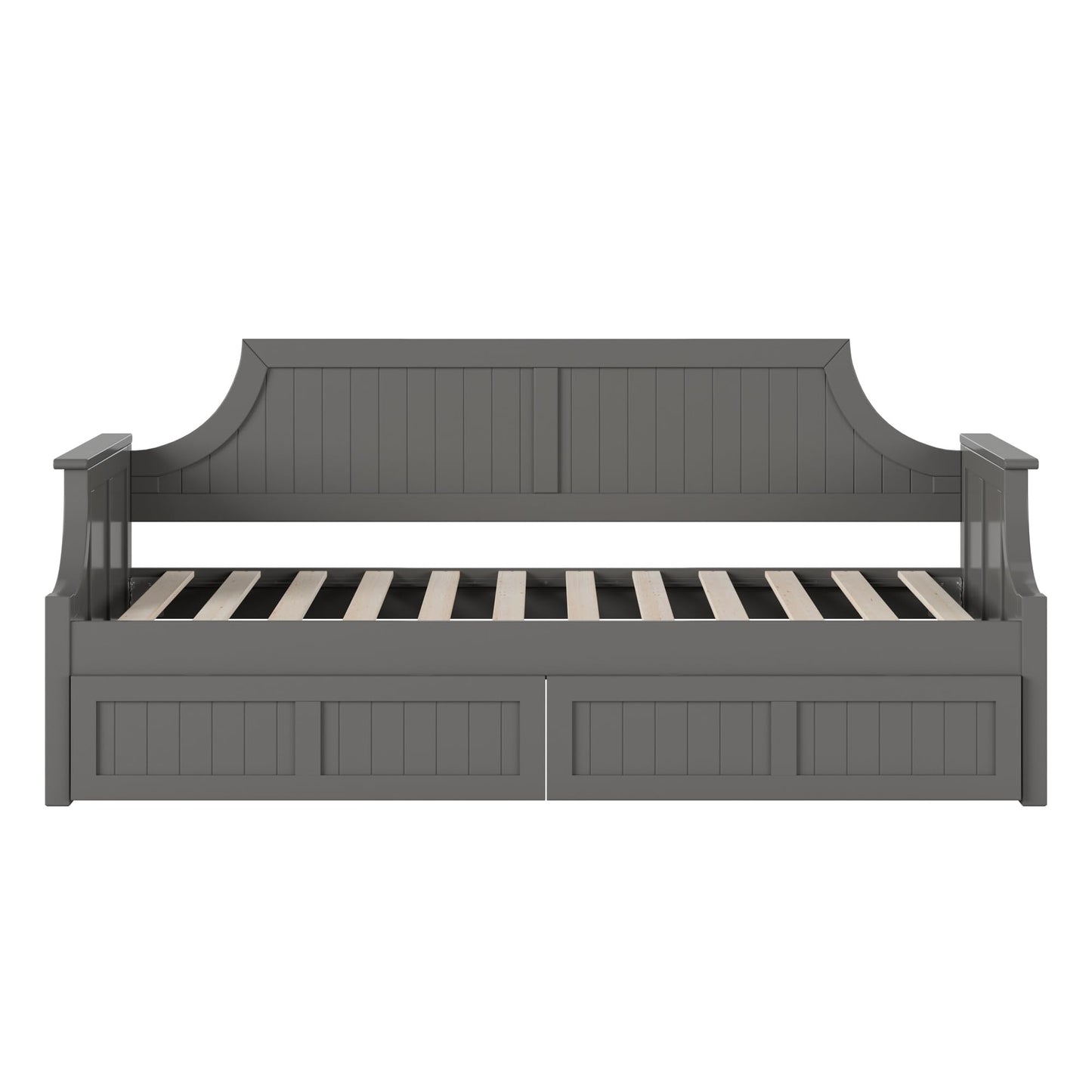 AFI Cambridge Twin Wood Daybed with Set of 2 Drawers in Grey