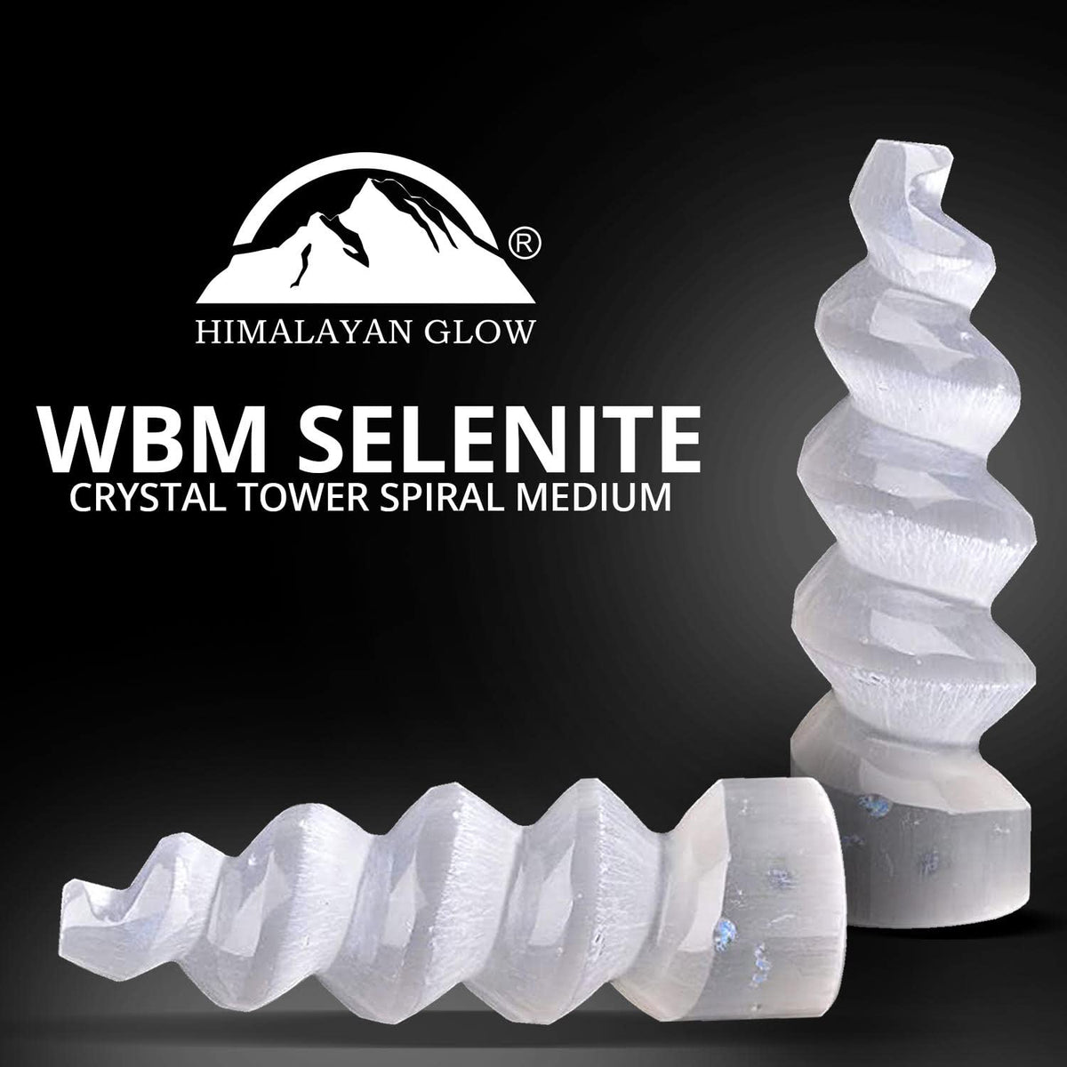 Himalayan Glow WBM Crystal Spiral Selenite