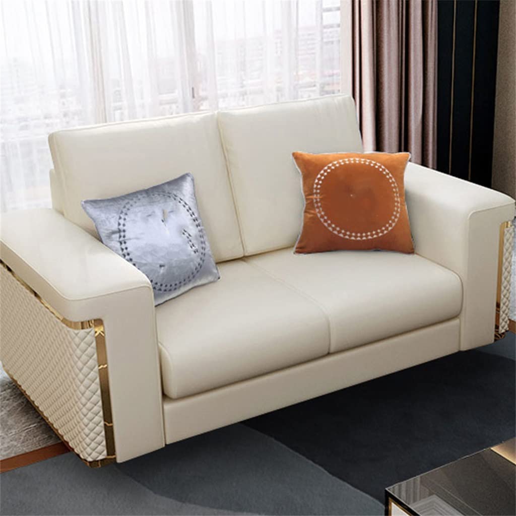 YWMLFZ Living Room 3 Seat Lounge Sofa Mid-Century Modular Furniture First Floor Upholstered Leather