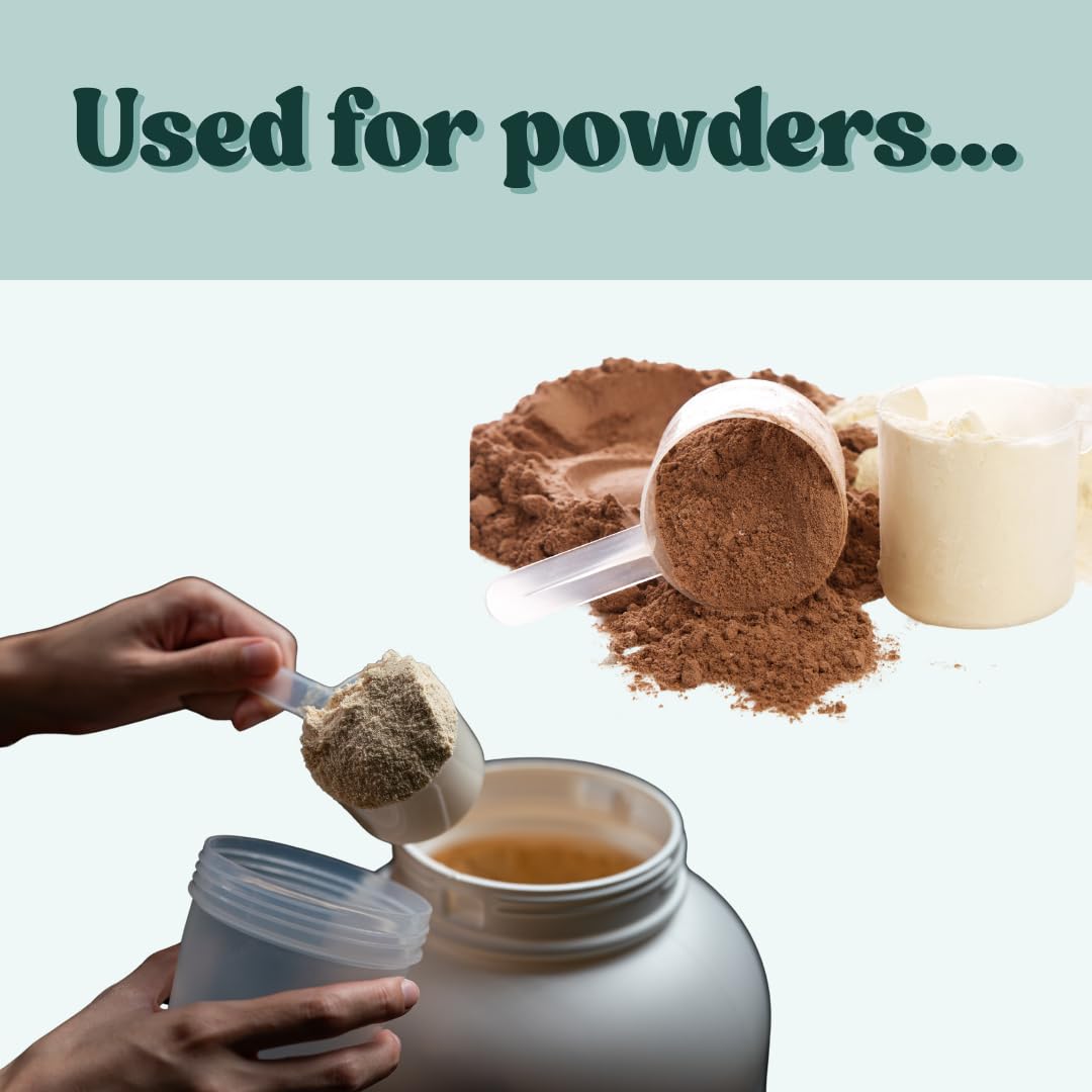 Supplement and Supply 1/4 Cup (4 Tablespoon | 2 Oz. | 60 mL) Long Handle Plastic Measuring Scoop for Coffee, Protein Powder, Pet Food, Spices, Grains, Dry Goods – Food-Grade BPA-Free (Pack of 25)