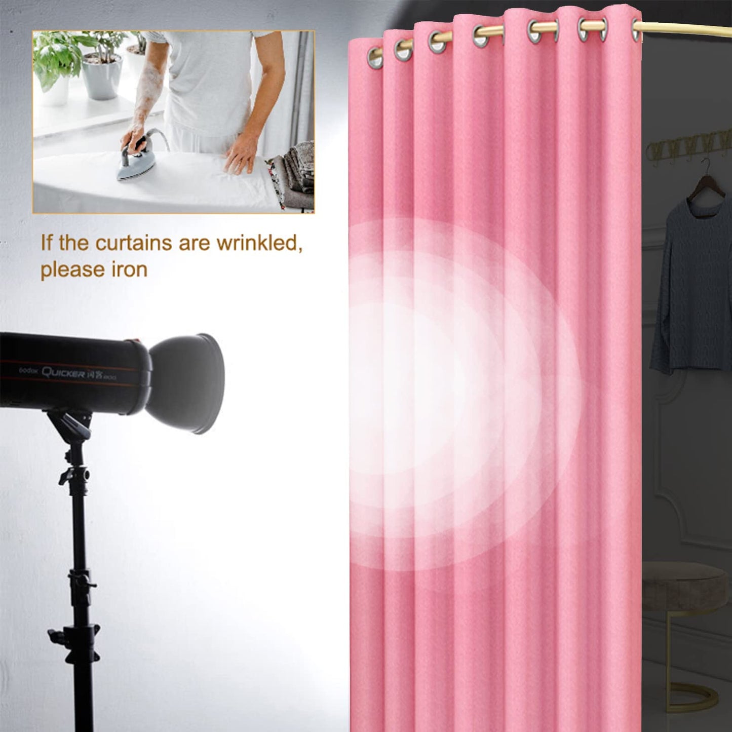 TEENKON Clothing Store Fitting Room, 47 in Dressing Room Used in Mall, Boutique and Office, Corner Wall Mounted Changing Room for Privacy Protection, Include Shading Curtain, Bracket and Hook Up