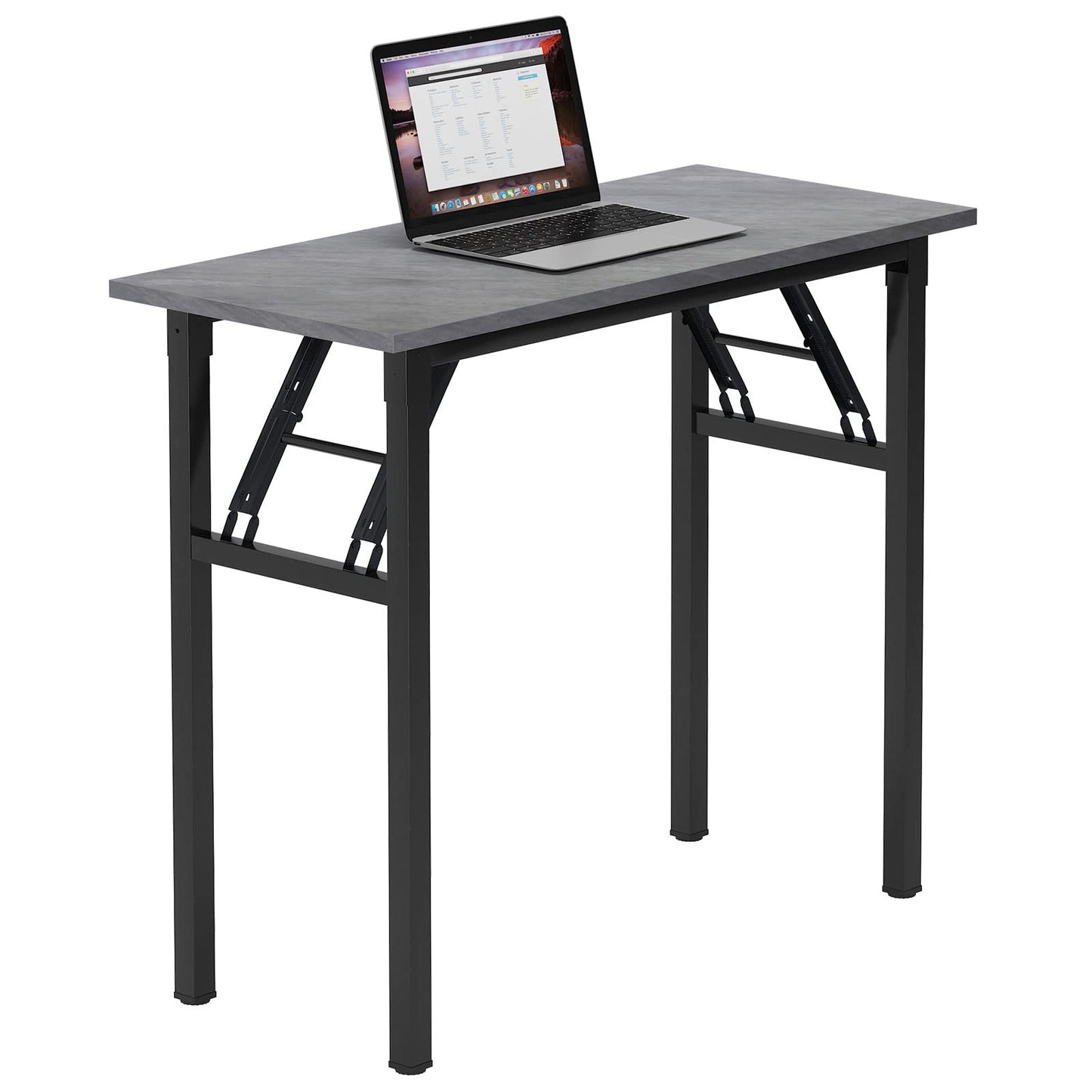 Need Small Desk, 31.5 x 15.7 Inches No Assembly Foldable Writing Table,Sturdy and Heavy Duty Folding Computer Desks for Small Space/Home Office/Dormitory AC5LB(80 * 40)