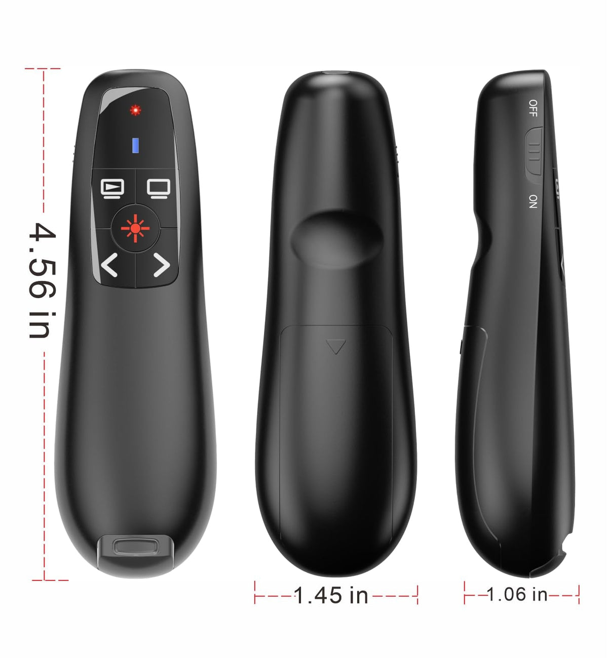 Presentation Clickers Wireless Presenter Remotes for PowerPoint, Powerpoint Clicker with Volume Control PowerPoint Slide Advancer for Mac, Receiver with Dual Functions,Computer, Laptop, LBBYDDLL