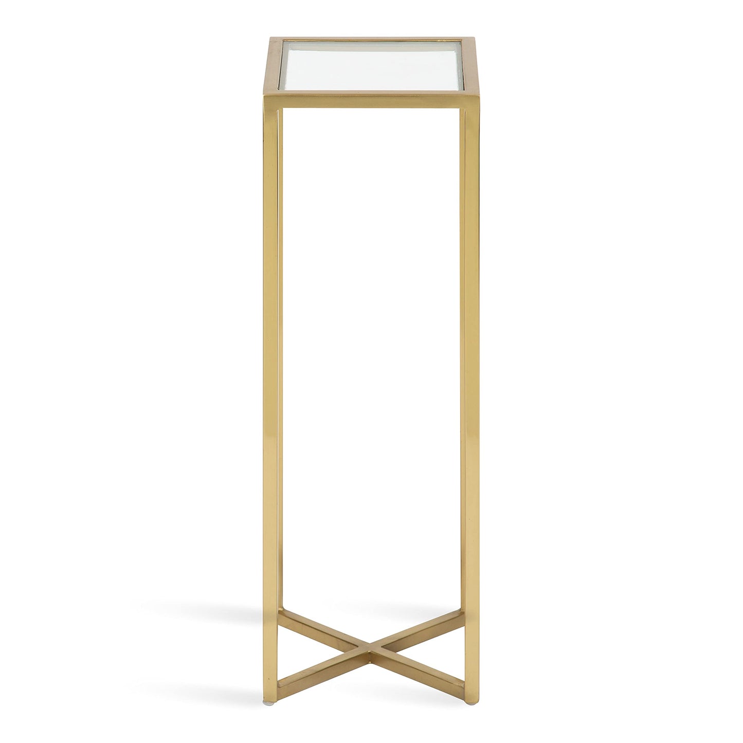Kate and Laurel Jaspur Modern Drink Table, Gold, Decorative Glam Accent Table for Display and Storage