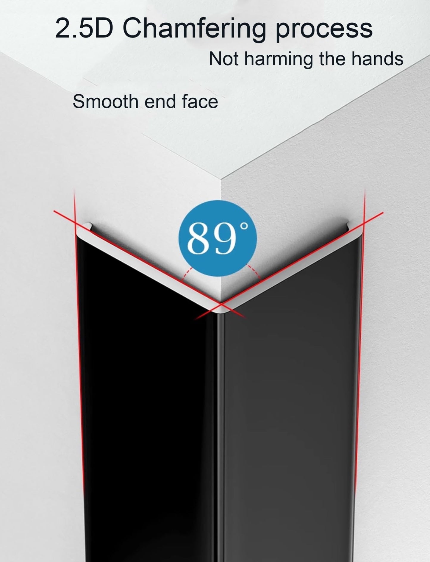 Thickened Gold Aluminum Alloy Corner Protector 71in/180cm - No Hole Punching, Durable Edge Guard for Home & Office Safety, Stylish Furniture Corner Protection, Decorative Corner Guard