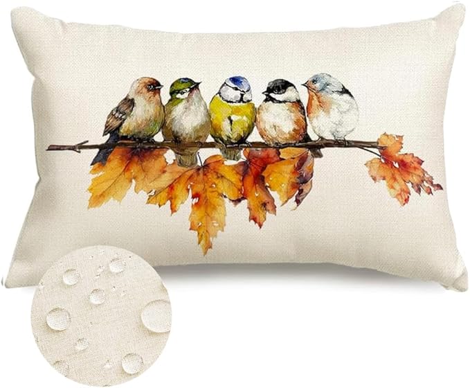 RABUSOFA Fall Outdoor Pillow Covers 12x20 Inch Waterproof Outdoor Thanksgiving