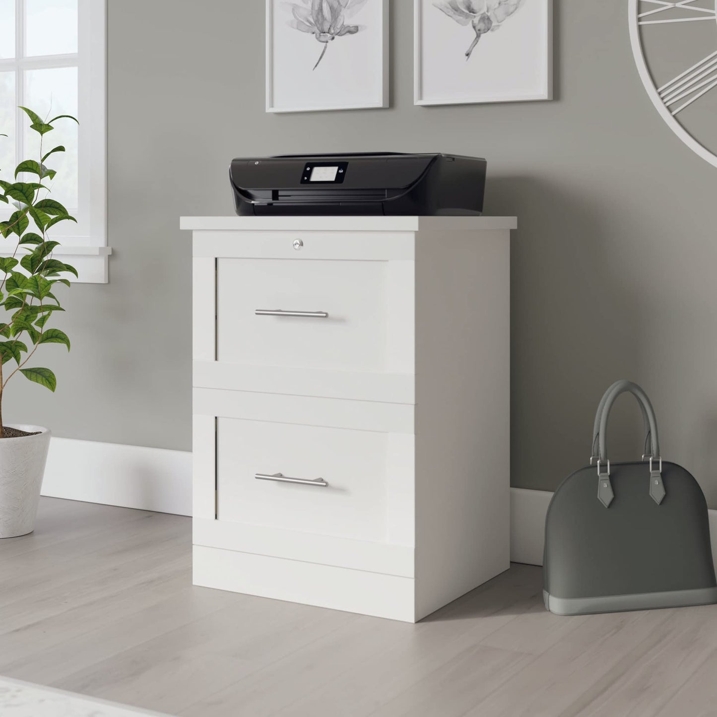 Realspace® 28-1/8 in. X 19 in Vertical 2-Drawer File Cabinet, White