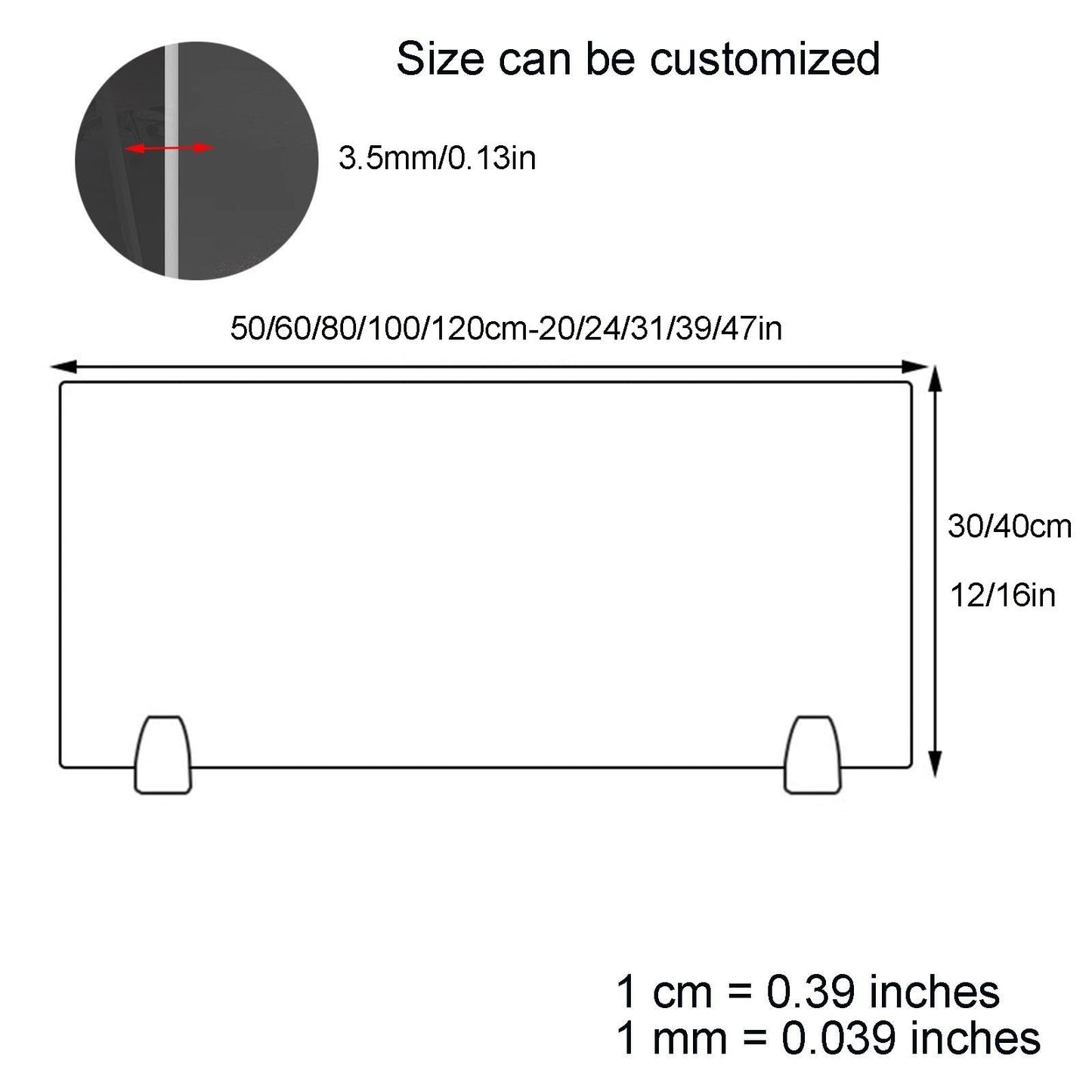 Adjustable Matte Acrylic Desk Divider, for Students, Offices, Receptionists, and Cashiers, Freestanding Partition for Enhanced Workplace Privacy
