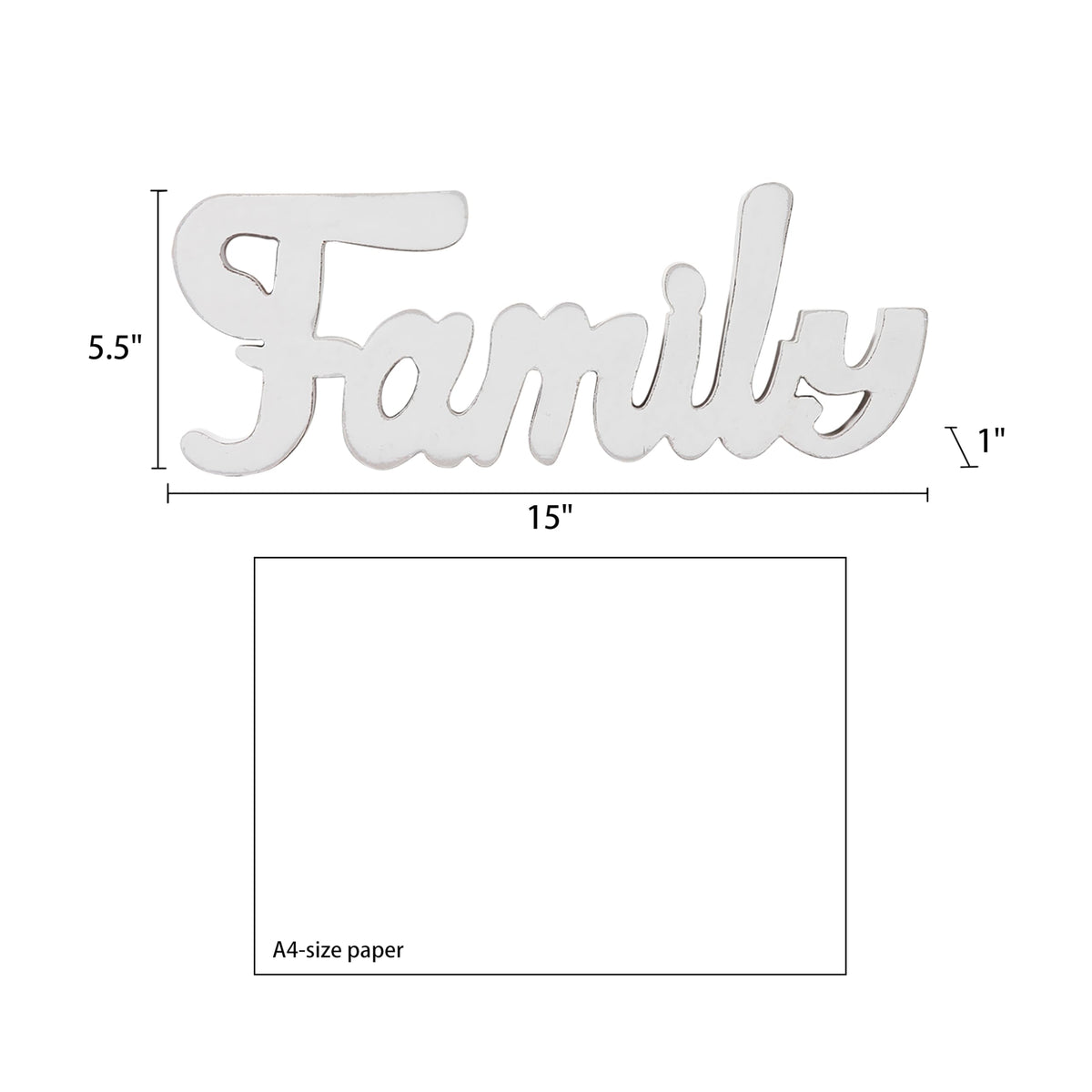 Sintosin Rustic Wooden Family Signs for Home Decor Wall 15", Farmhouse Distressed White Christmas Tabletop Decor Signs, Fireplace Mantle decor, Thanksgiving Family Wall Decor for Living Room