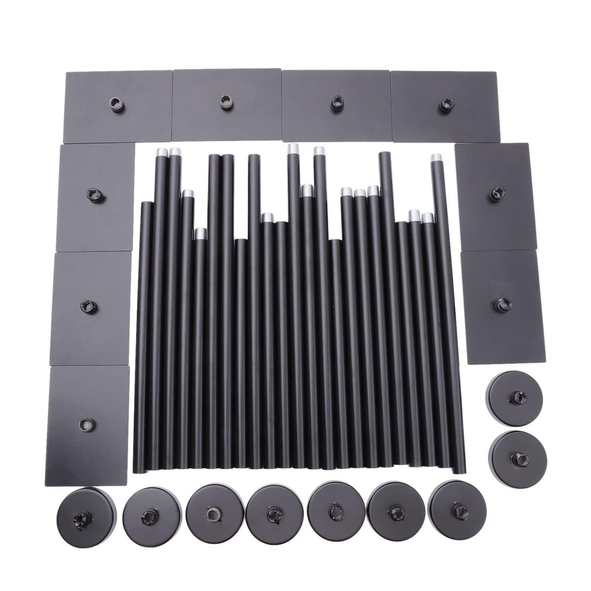Tall Floor Candle Holders for 9 Arm Candlesticks, Metal Iron Black Candelabra for Wedding Centerpiece Candle Stick Holders for Pillar Tealight Candles on Party Reception Christmas Home Decoration