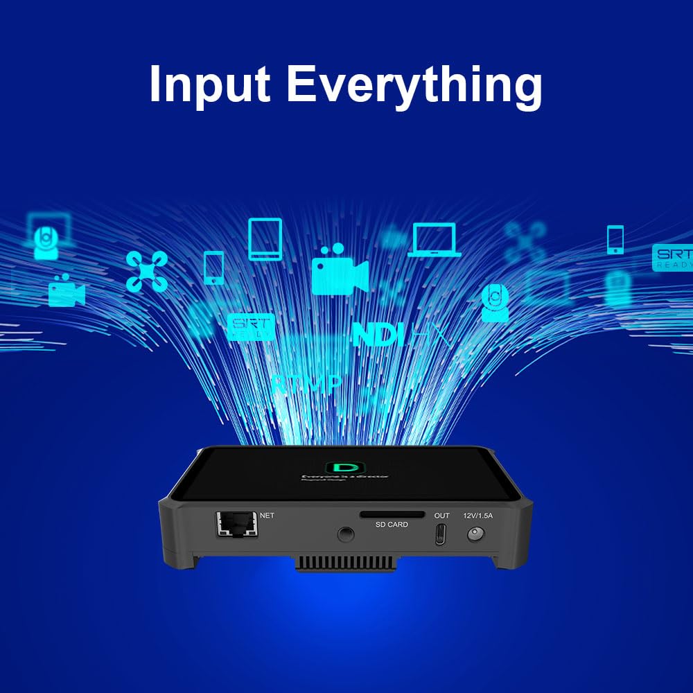 Magewell Director Mini 55110 – Compact Multi-Input Live Production Switcher, Encoder, Streamer & Recorder with 5.5” AMOLED Touchscreen for YouTube, Twitch, Facebook, NDI HX, SRT, RTMP and More