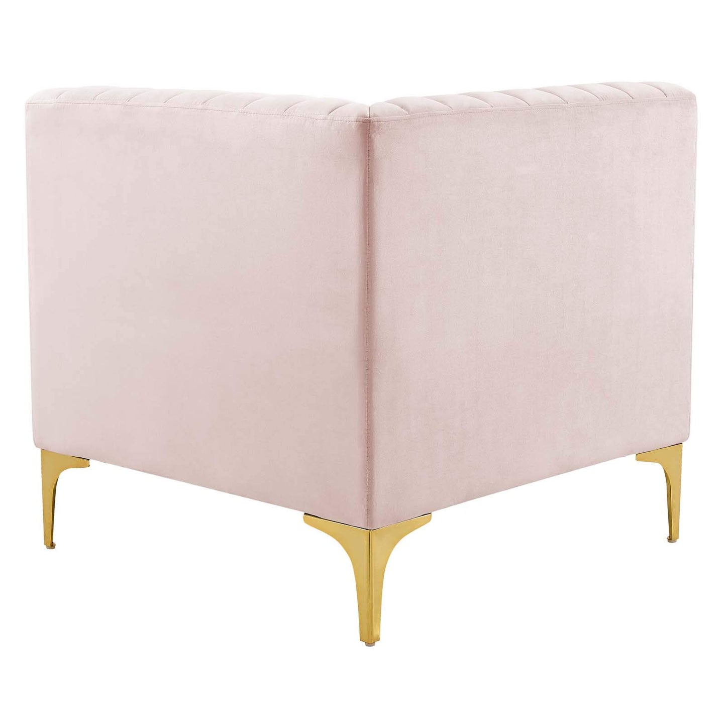Modway EEI-4346-PNK Triumph Channel Tufted Performance Velvet Loveseat, Pink