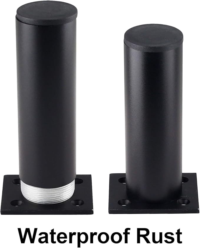 Set of 4 Furniture Legs 4.7 Inch, Adjustable Aluminum Alloy Cabinet Legs