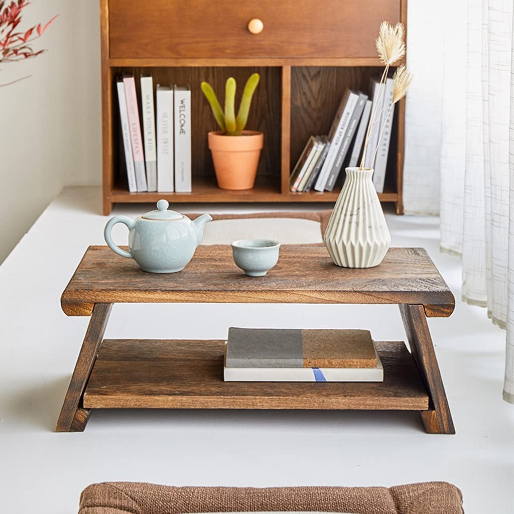 GHHDPXM Japanese Style Mini Tatami Tea Table for Meditation and Zen Practice - Retro Design Tea Table for Home or Office