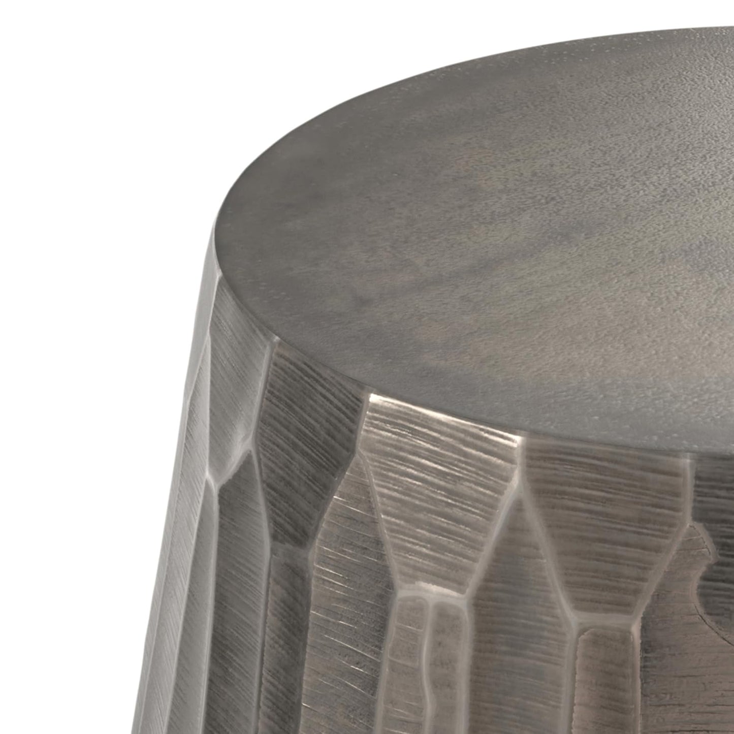 SIMPLIHOME Nellie Metal Table - 19 inch Wide Cast Aluminum Round Side Table in Graphite, Industrial Accent Table for Living Room, Bedroom, or Office with Sculptural Design, Assembled