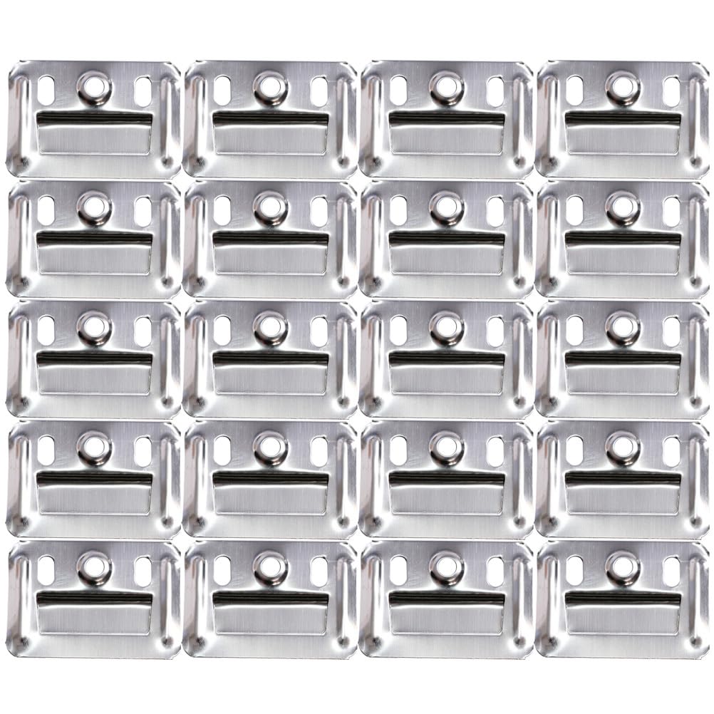 KONTONTY Stainless Steel Wall Panel Buckle Furniture Clamp for Integrated Wall Panel Connector Fixing Piece Countersunk Screw Head 1.69 X 1.25 X 0.15 in Buckles