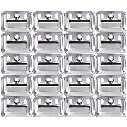 KONTONTY Stainless Steel Wall Panel Buckle Furniture Clamp for Integrated Wall Panel Connector Fixing Piece Countersunk Screw Head 1.69 X 1.25 X 0.15 in Buckles
