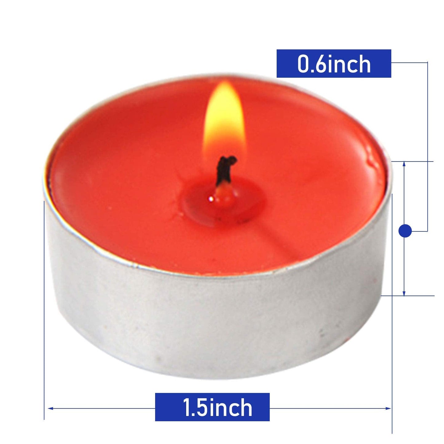 Visen 50Pack Tealight Candles, Unscented, Smokeless, Dripless, 4 Hours Burn Time, Perfect for Home, Romantic Decor, Pool, Shabbat, Weddings & Emergencies