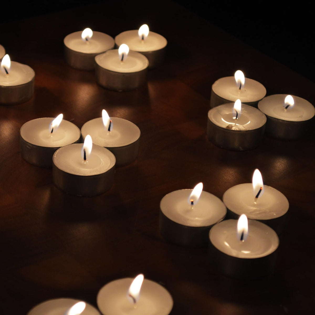 White Tea Light Candles - 50 Pack - Unscented Tea Lights Candles for Home, Travel, Weddings, & Emergencies - 4 Hour Long Burn Time
