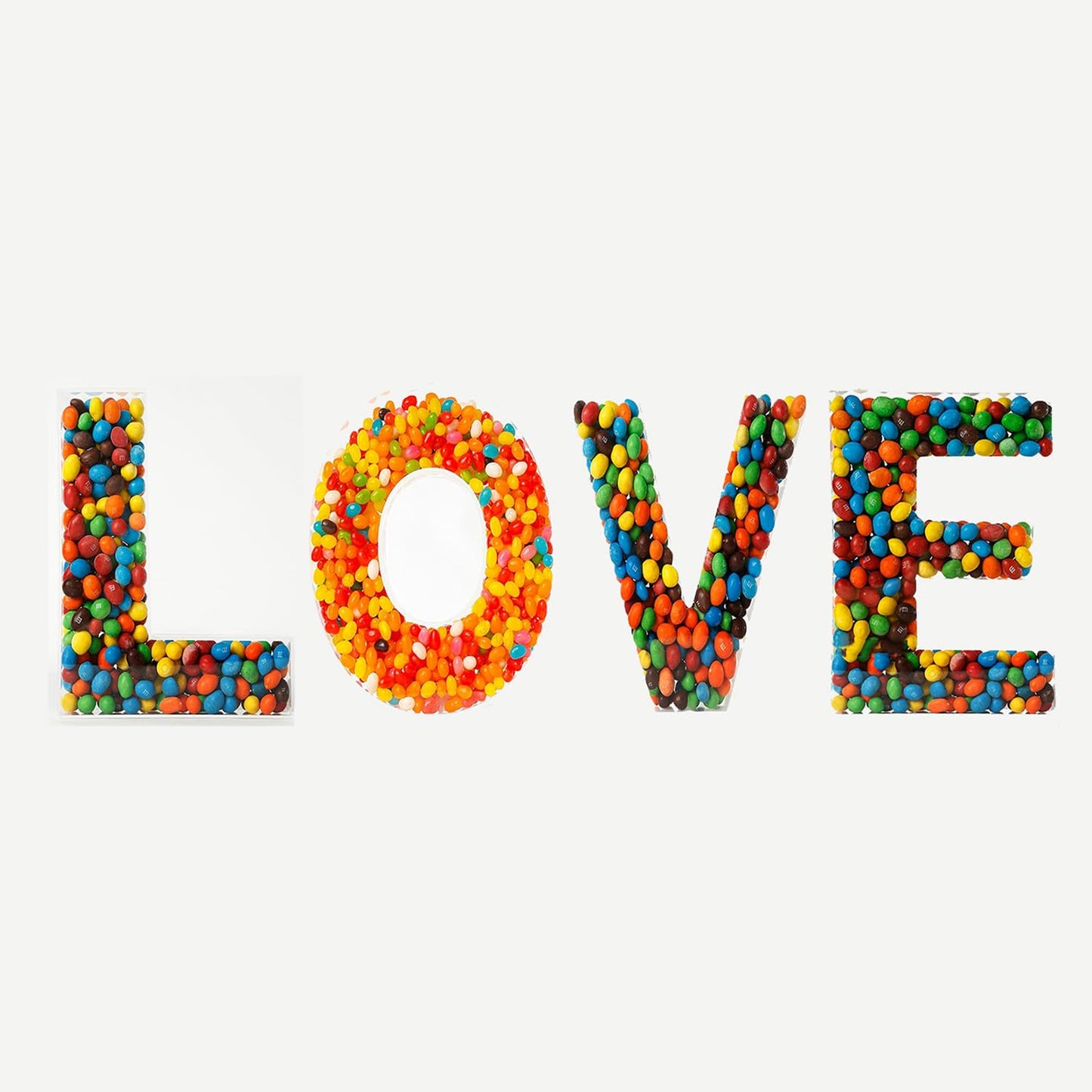 OAEUQ 10-Inch Magnetic Alphabet Candy Jar Refillable Fillable Letters For Candy Tray Reusable Lidded Candy Jar Candy Buffet Container Set (E, 1)