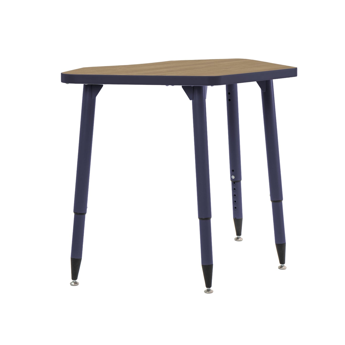 Adapte Commercial Classroom Activity Table - 24" x 36" Petal, ADA Compliant Tapered Legs with Glides & Casters, Adjustable Height 22-34" Wheelchair Accessible, School & Office Furniture