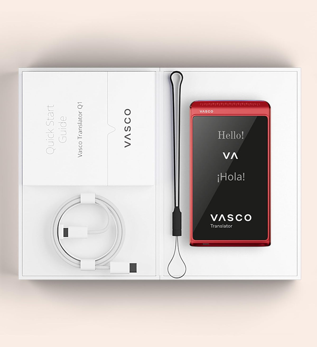 Vasco Translator Q1 | AI Voice Cloning Language Translator Device | 113 Languages | Free Lifetime Internet in Nearly 200 Countries | Phantom Black