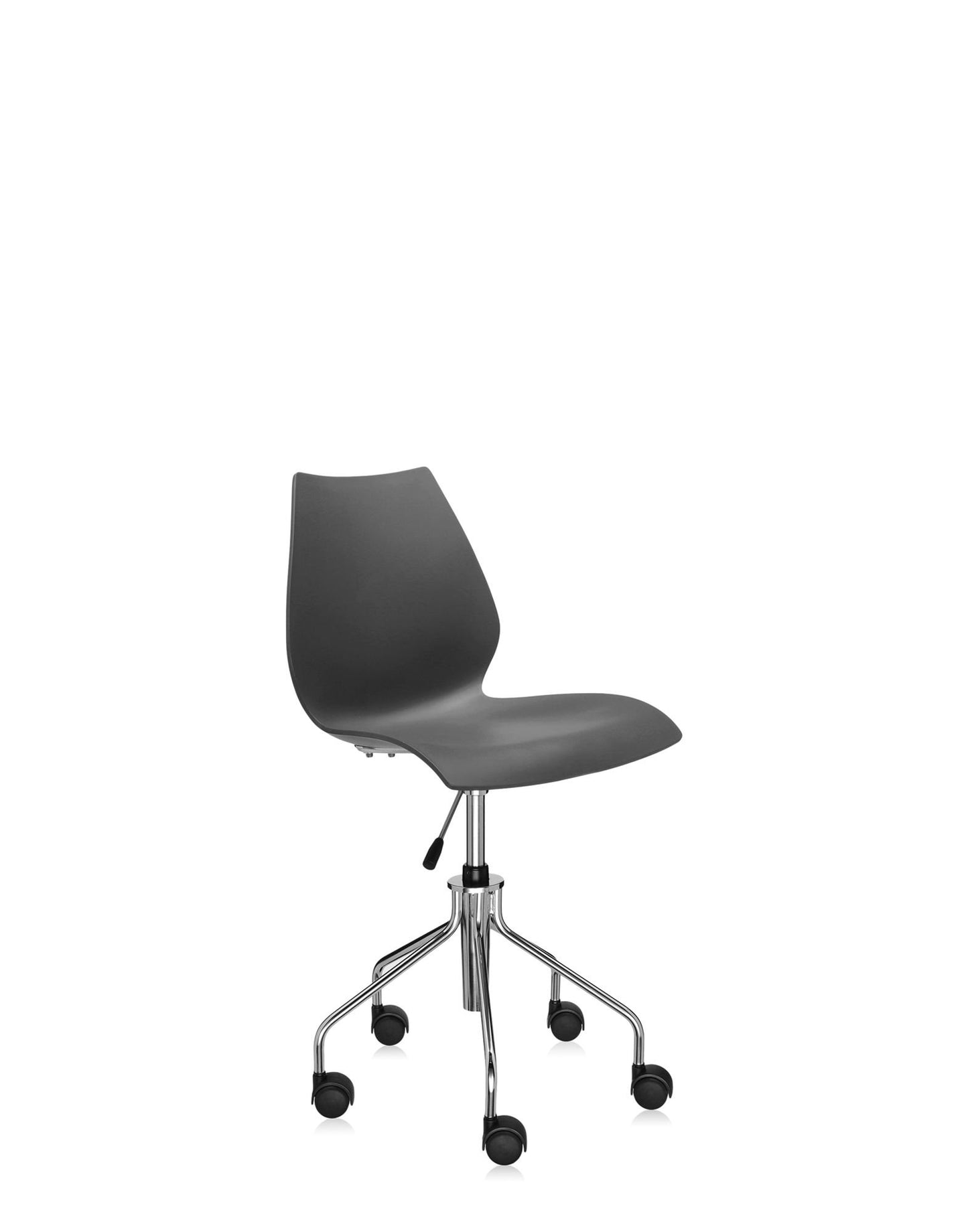 Kartell 2878/2M Maui Swivel Chair by Vico Magistretti, Pack of 1, Matte Zinc White