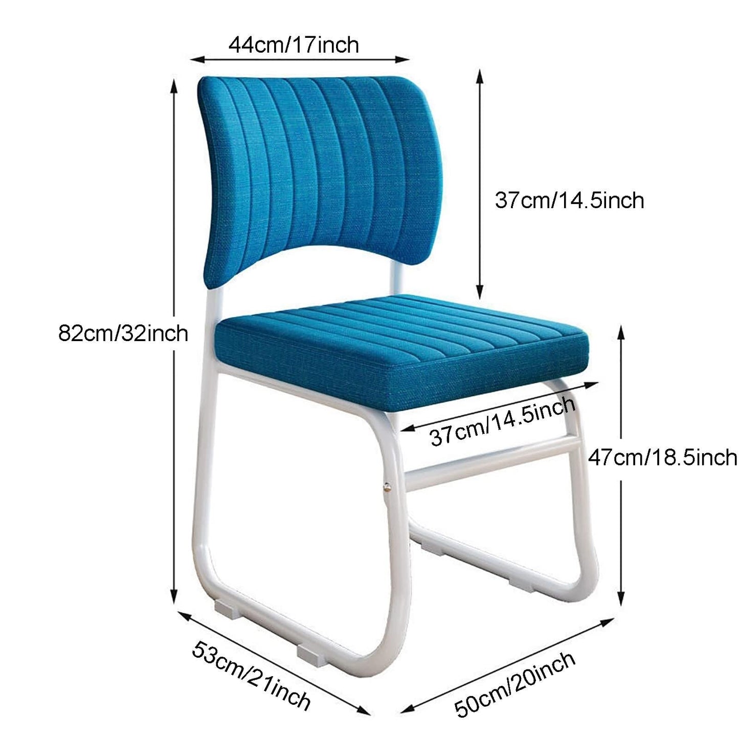Stationary Office Chair Base,Modern Guest Ergonomic Desk for Waiting Room, Armless Dining No Wheels Mid Back Conference Room Visitor Chairs(Green 2) (Pink 2 50x53x82cm(20x21x32))