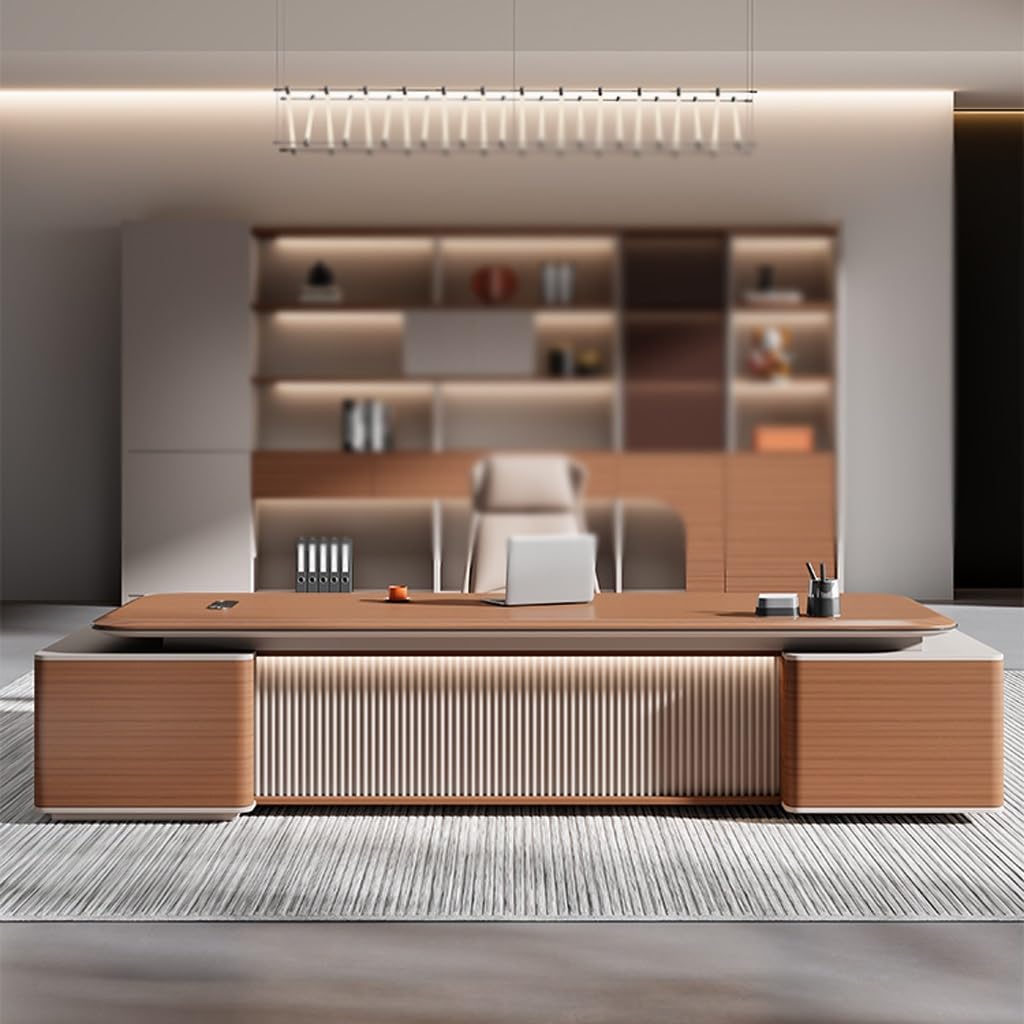 ULTRAWAVE Computer Desk Home Office Desk Executive Desk, Manager's Desk, Minimalist CEO Office Desk Furniture