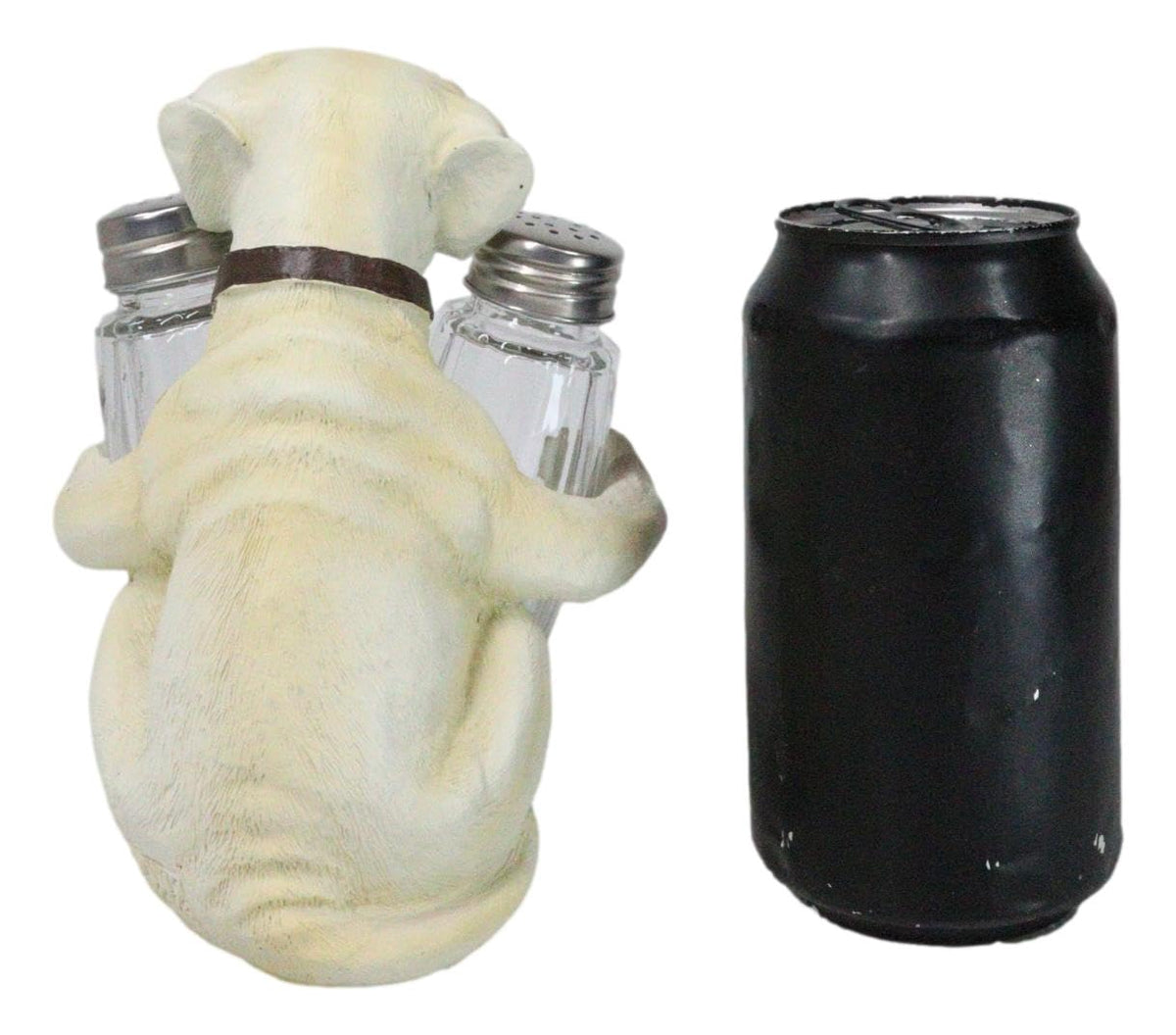 Ebros Pup And Spice Cute Wide Eyed Labrador Puppy Dog Hugging Glass Salt And Pepper Shakers Holder Figurine Whimsical Cartoon Pet Fawn Labradors Decor Statue