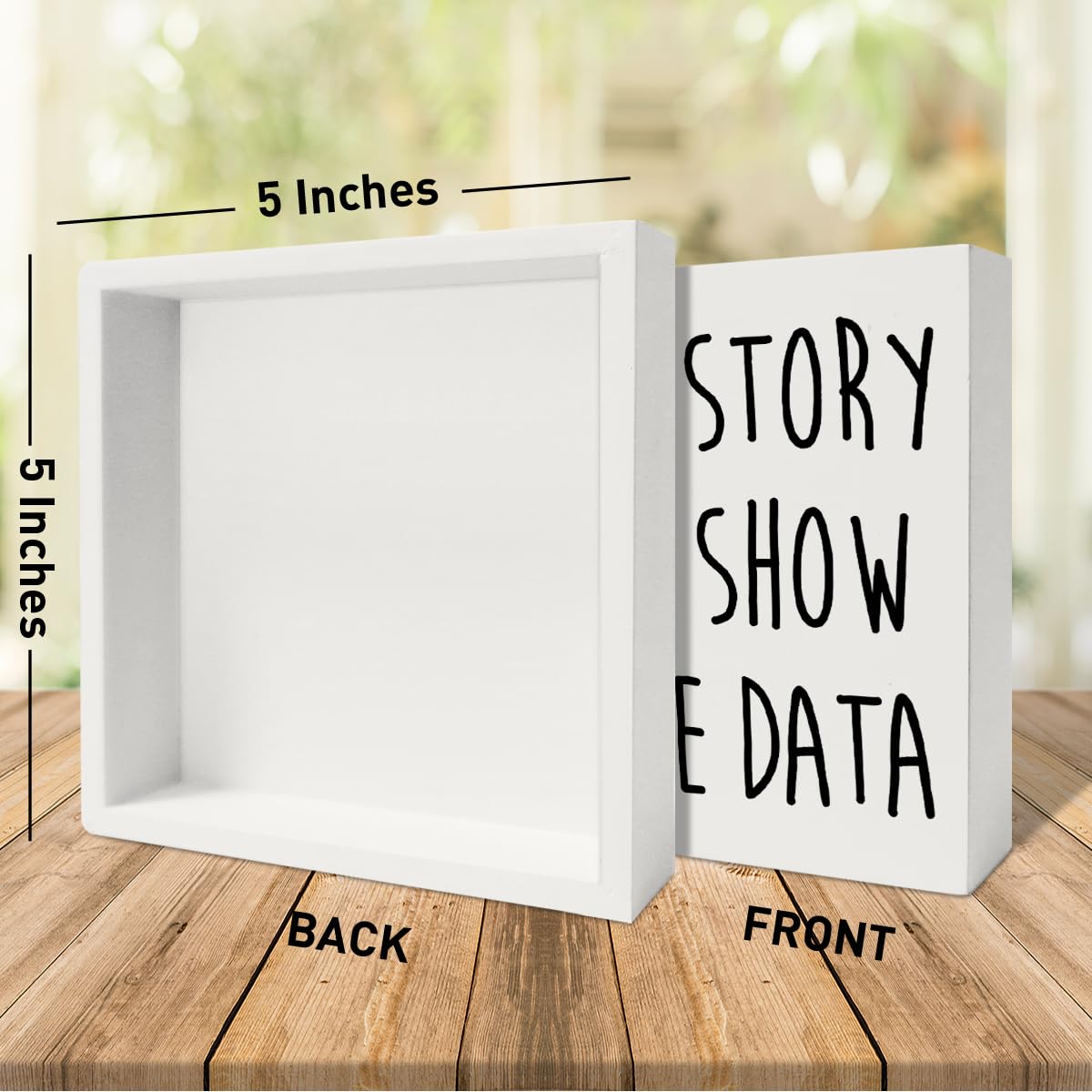 Funny Office Desk Decor, Home Office Decoration for Work Women Men Wooden Box Sign, Accountant CPA Finance Human Resources Office Gifts for HR Coworker Boss Leader Colleague Friend, Show Me The Data