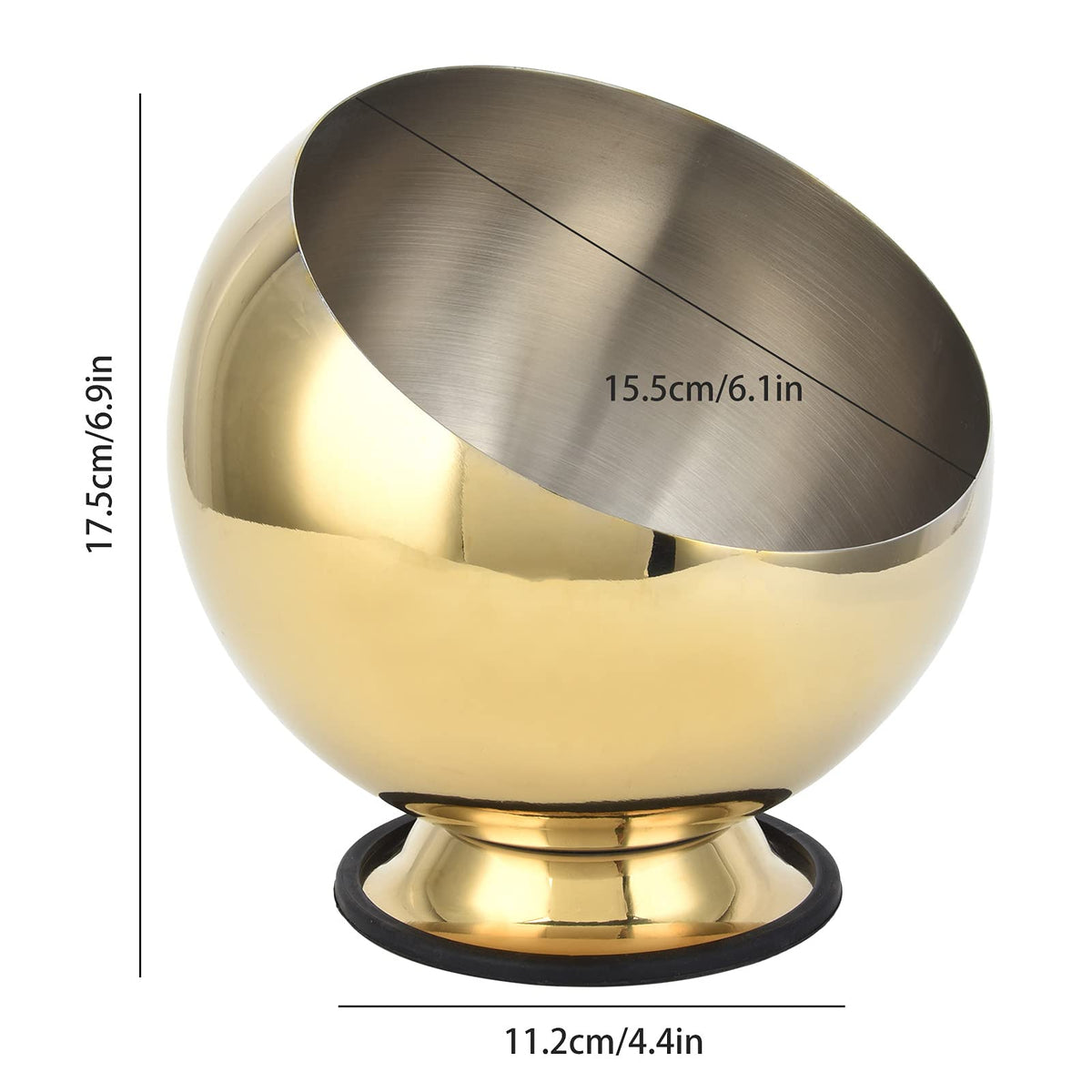 Tomotato Stainless Steel Sugar Bowl, Oblique Mouth Sugar Bowl Sugar Cube Holder, Candy Jar Cookies Mints Holder Bowl, Hot Pot Restaurant Seasoning Jar Condiment Pot for Home Kitchen Coffee Bar (M)