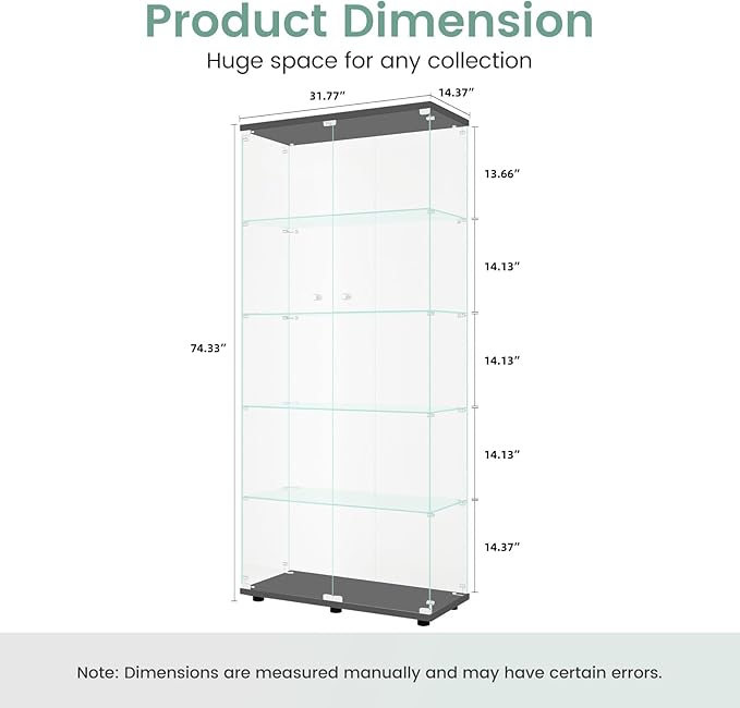 Beauty4U Glass Display Cabinet