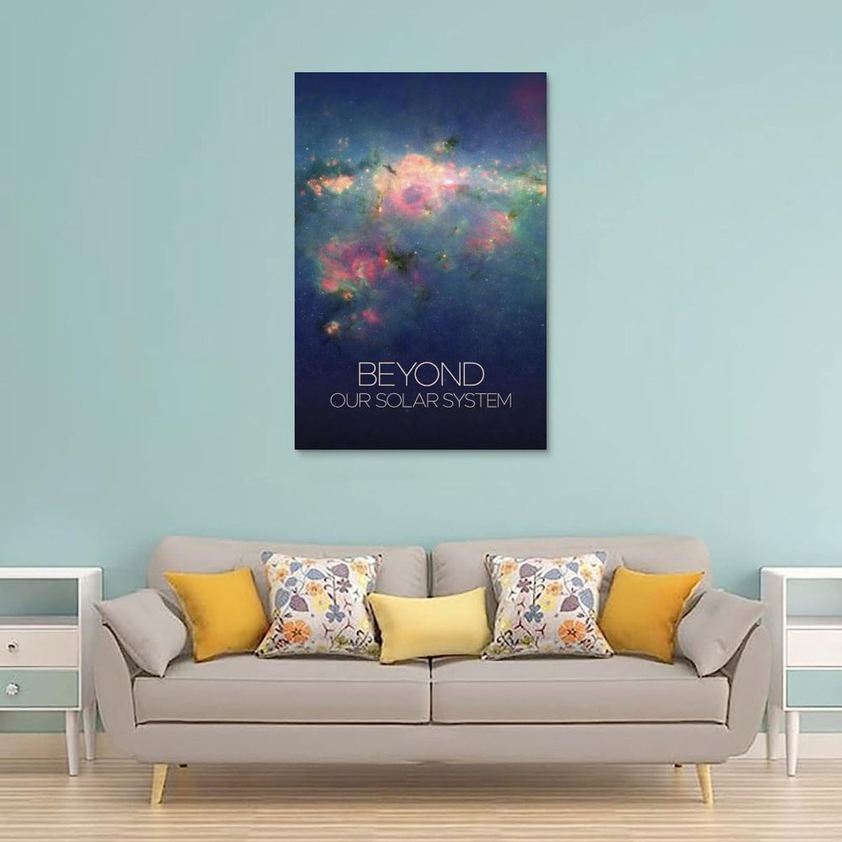 Galaxy Canvas Wall Art 16x24 Inch Unframed – Nebula Star Cluster Astronomy Poster Print Beyond Solar System, Space Decor for Classroom, Kids Room, Office, STEM Science Gift