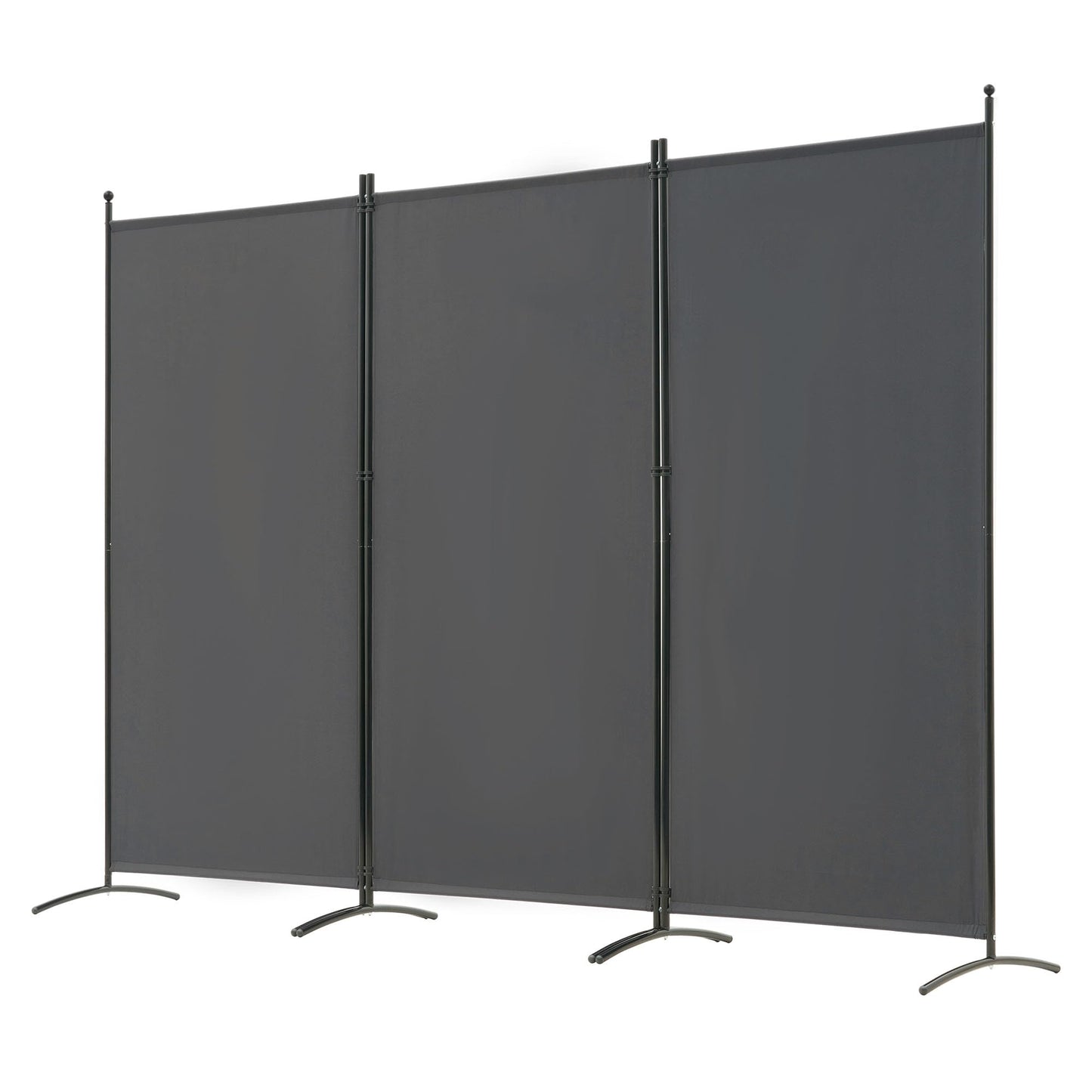Spurgehom 3 Panel Room Divider Folding Partition Privacy Screens, Freestanding Fabric Room Panel Portable Room Partition Wall Dividers for Home Office Restaurant, 102" W X 71" H (Grey)