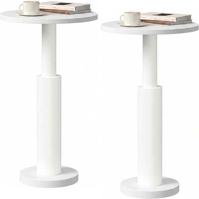 LAATOOREE Small Round Side Tables Set of 2, Drink Tables, Accent Coffee Tables