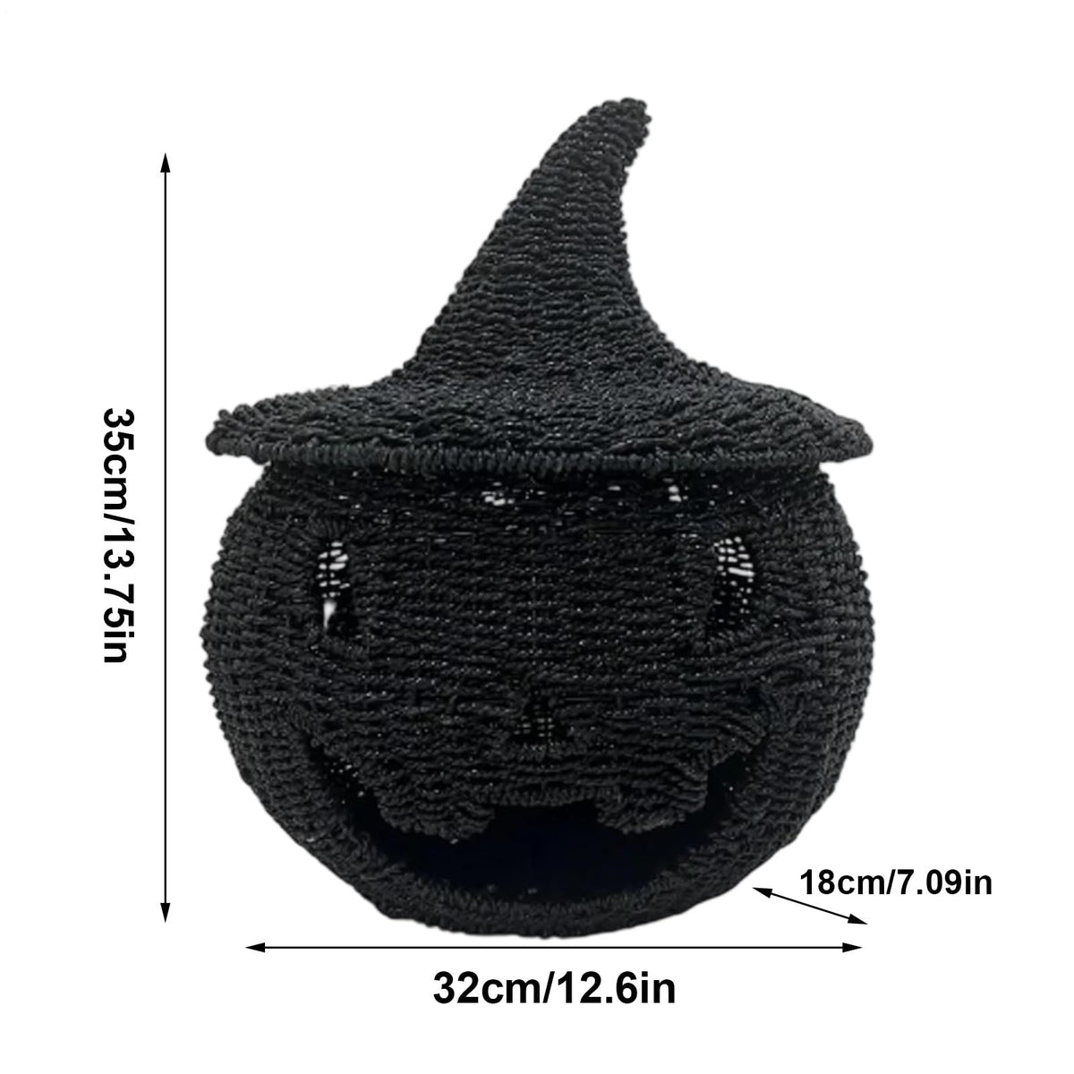 Hand Knit Pumpkin Halloween Fall Decor, Halloween Pumpkin Lantern Tea Light Candle Holder, Table Centerpieces Halloweens Decor,Desk Storage Ornaments for Home Holiday for Hallway Bedroom Home