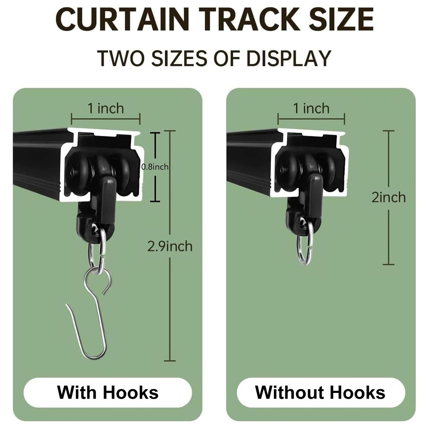 MaKefeile Ceiling Curtain Tracks 12FT,Curtain Track Wall Mount,Ceiling Mounted Sliding Door Curtains Rails Outdoor Extra Long Curtains Rod Room Divider Track for Living Bedroom with Hooks,Black