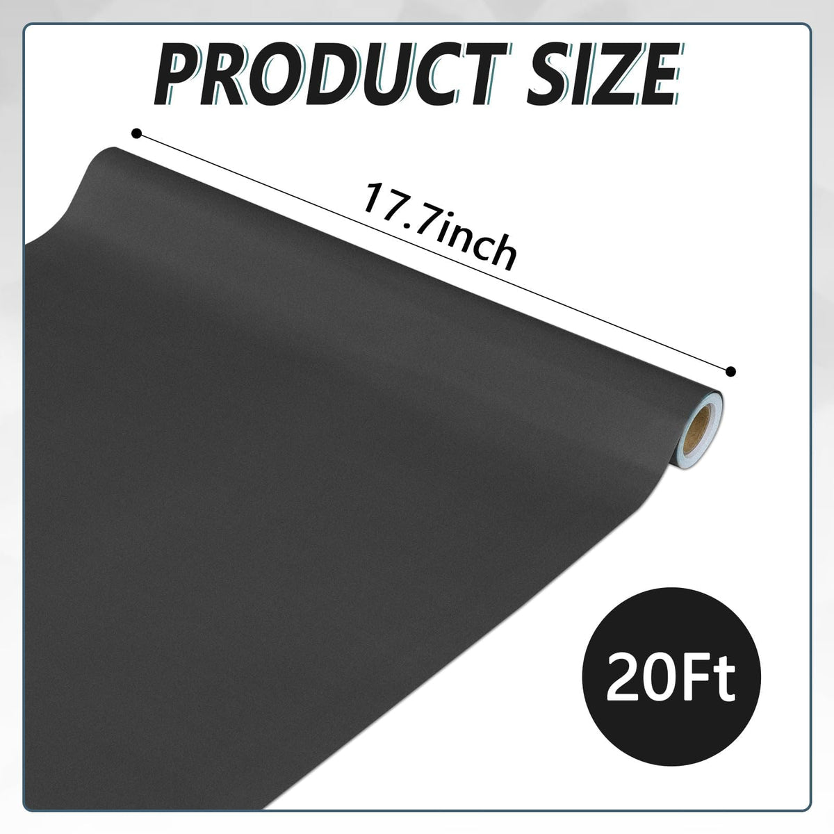 Black Bulletin Board Paper Roll - Fade Resistant Background for Classroom, Home Wall, Education Decoration - Poster Art Craft Supplies 17.7in x 20ft