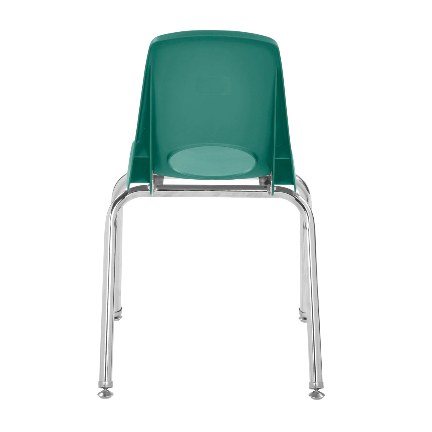 FDP 16" School Stack Chair, Stacking Student Seat with Chromed Steel Legs and Swivel Glides for Classroom, Homeschool or Office - Green, 11560-GN