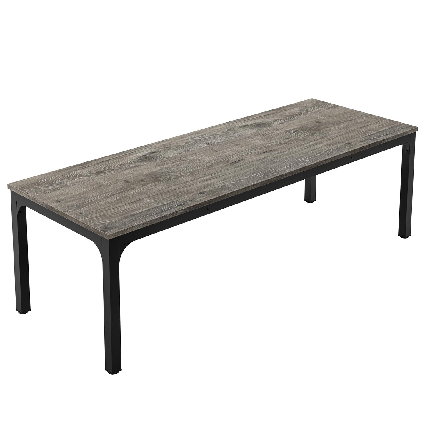 Tribesigns 78.7 Inches Extra Long Computer Desk 2 Person Desk, Double Long Desk, Workstaion for Home Office (Gray+Black)
