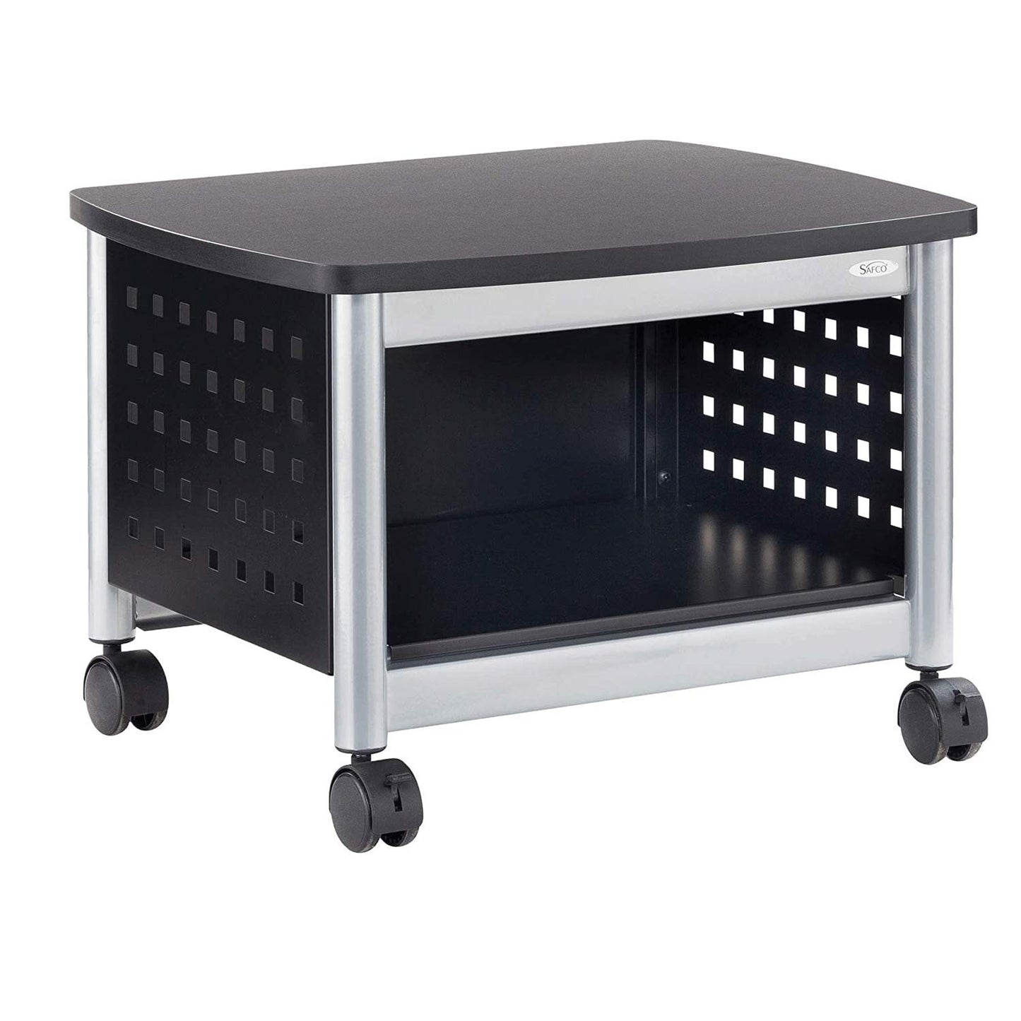 Safco Underdesk Multi Functional Stand - 1855BL, Powder Coated Steel, Swivel Wheels, Holds 100 lb - Home Orginization Solutions
