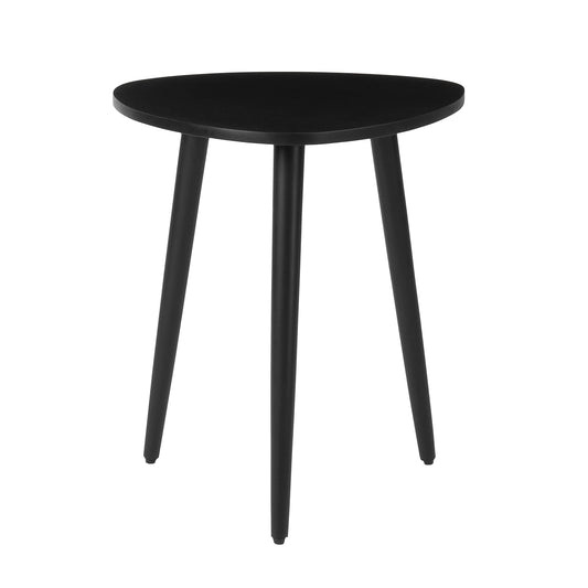 MH London Tri Pin Side Table I Handmade Natural Mango Wood, Naturally Moisture Resistant, Maintenance Free I 18" x 18" x 20" I Tora, Black