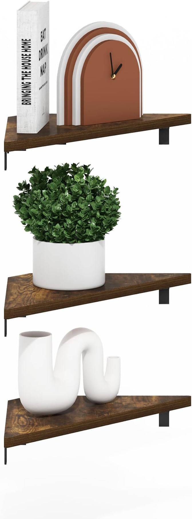 Furinno Rossi Triangle Floating Shelves