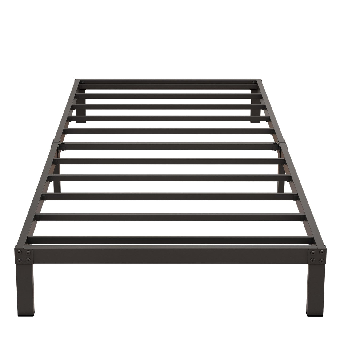 Fly-CTsoar 9 Inch Low Twin Bed Frames Heavy Duty Metal Platform, No Box Spring Needed, Easy Assembly Mattress Foundation, No Noise, Black